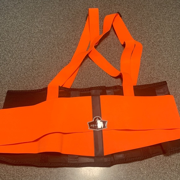 Proflex by Ergodyne Back Brace/Support with suspenders. Size X-Large. New - Picture 2 of 11